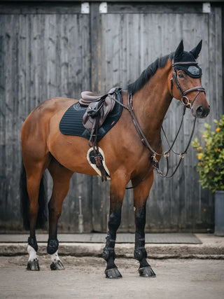 LeMieux Soft Shell Anti Slip Square Saddle Pad Black lifestyle 1