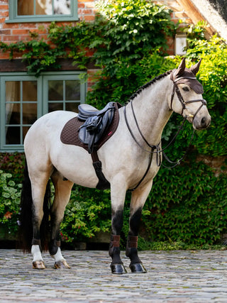 LeMieux Brilliance Square Saddle Pad Espresso lifestyle 3