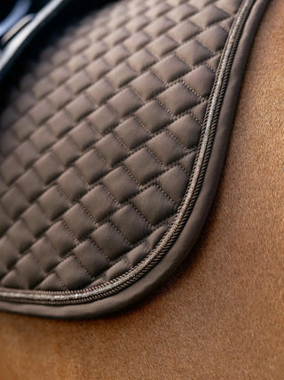 LeMieux Brilliance Square Saddle Pad Espresso lifestyle 1