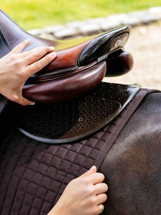 LeMieux Gel-Tek Shaped Half Pad - Brown lifestyle 2
