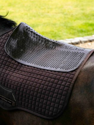 LeMieux Gel-Tek Slimline Half Pad - Brown lifestyle 1