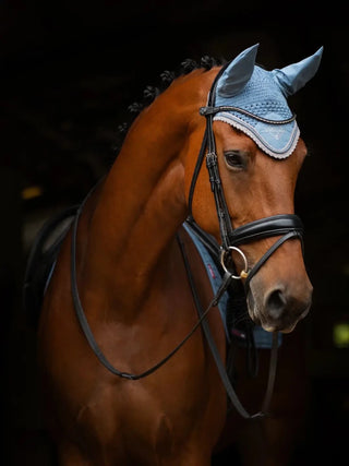 LeMieux Classic Fly Hood Ice Blue 2 | Saddles Direct