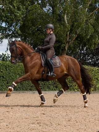 LeMieux Heritage Check Square Saddle Pad Cocoa 6 | Saddles Direct