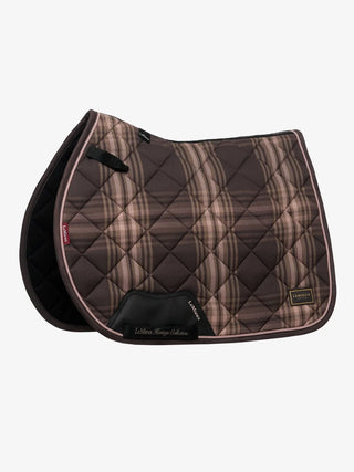 LeMieux Heritage Check Square Saddle Pad Cocoa 1 | Saddles Direct