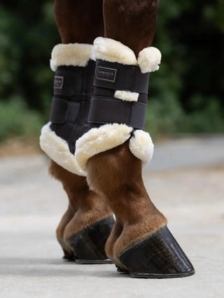 LeMieux Heritage Fleece Edged Brushing Boot Cocoa 2 | Saddles Direct