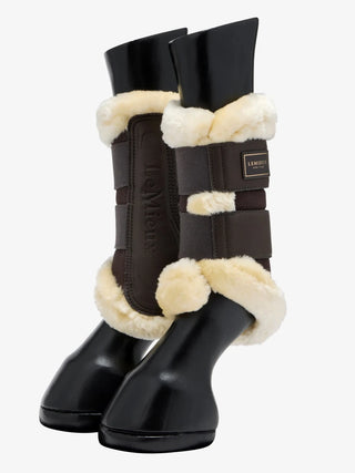 LeMieux Heritage Fleece Edged Brushing Boot Cocoa 1 | Saddles Direct
