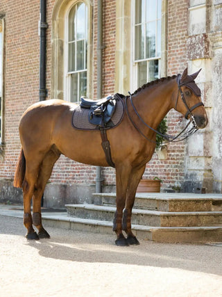 LeMieux Heritage Herringbone Square Saddle Pad Cocoa 5 | Saddles Direct