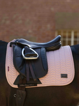 LeMieux Heritage Herringbone Square Saddle Pad Wild Rose 2 | Saddles Direct