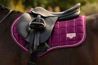 LeMieux Loire Classic Square Saddle Pad Blackberry 4 | Saddles Direct