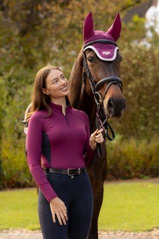 LeMieux Loire Fly Hood Blackberry 3 | Saddles Direct