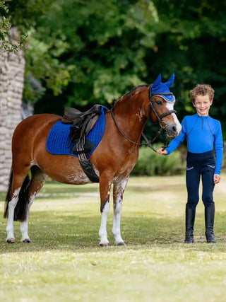 LeMieux Mini Suede Close Contact Square Benetton Blue 2 | Saddles Direct
