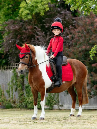 LeMieux Mini Suede Close Contact Square Chilli 2 | Saddles Direct