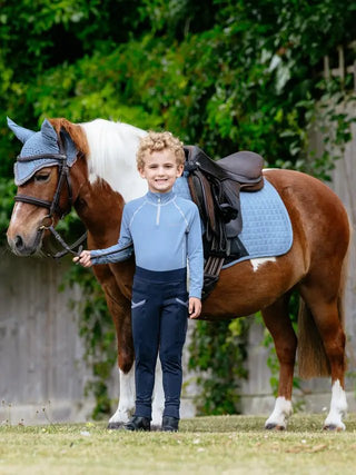 LeMieux Mini Suede Close Contact Square Ice Blue 2 | Saddles Direct