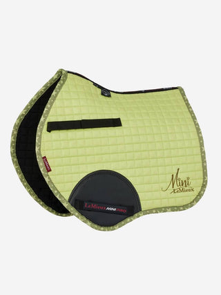 LeMieux Mini Suede Jump Saddle Pad & Ears Set Kiwi 1 | Saddles Direct
