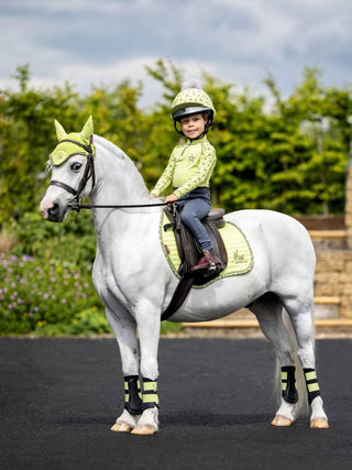 LeMieux Mini Suede Jump Saddle Pad & Ears Set Kiwi 3 | Saddles Direct