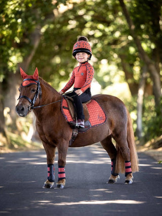 LeMieux Mini Suede Jump Saddle Pad & Ears Set Sienna 3 | Saddles Direct