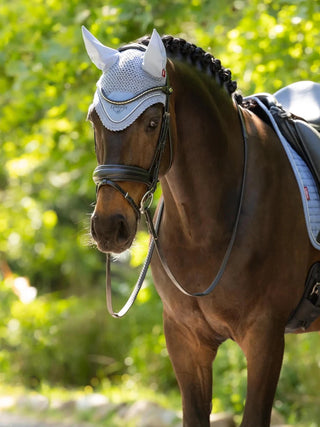 LeMieux New Classic Fly Hood Powder Blue 2 | Saddles Direct