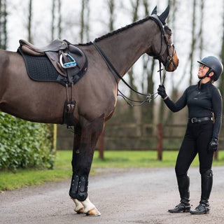 White LeMieux ProSorb Plain 2 Pocket Close Contact Jump Saddle Pad 3 - Saddles Direct