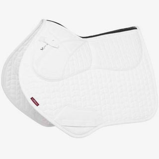 White LeMieux ProSorb Plain 2 Pocket Close Contact Jump Saddle Pad 2 - Saddles Direct