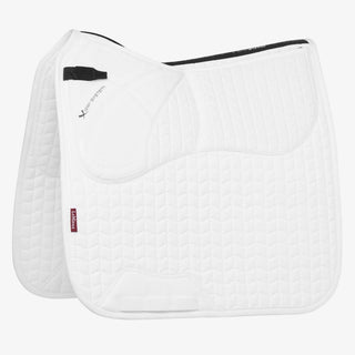 White LeMieux ProSorb Plain 2 Pocket Dressage Saddle Pad 1 - Saddles Direct