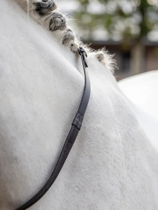 LeMieux Rubber Reins Brown/Brass 2 | Saddles Direct