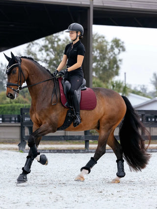 LeMieux Soft Shell Anti Slip Square Saddle Pad Burgundy 6 | Saddles Direct