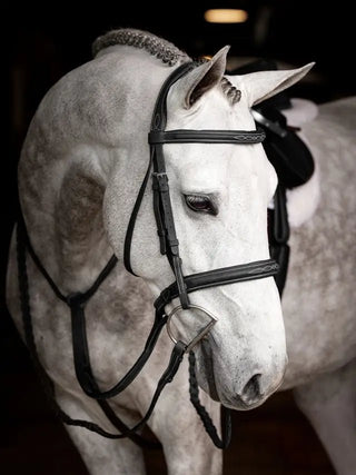 LeMieux Stitched Hunter Bridle with Laced Reins 4 | Saddles Direct