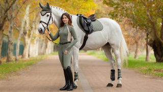 Lemieux Suede Close Contact Square Rosemary 2 | Saddles Direct