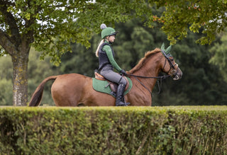 LeMieux Suede Saddle Pad Hunter Green 10 | Saddles Direct