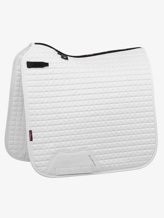 White LeMieux Suede Square Dressage Saddle Pad 1 - Saddles Direct