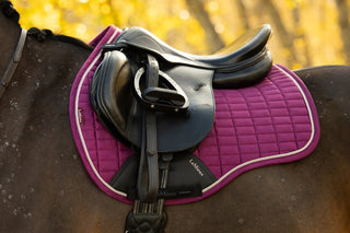 LeMieux Suede Square Saddle Pad Blackberry 4 | Saddles Direct