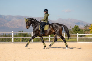 LeMieux Suede Square Saddle Pad Gooseberry 9 | Saddles Direct