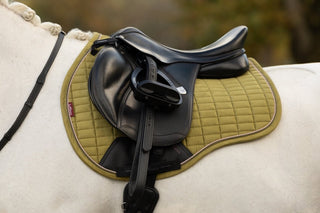 LeMieux Suede Square Saddle Pad Gooseberry 4 | Saddles Direct