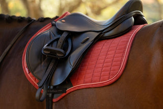 LeMieux Suede Square Saddle Pad Russet 7 | Saddles Direct