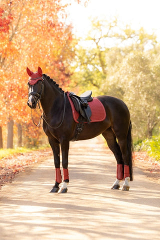 LeMieux Suede Square Saddle Pad Russet 10 | Saddles Direct