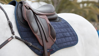 LeMieux X-Grip Silicone Square Saddle Pad Navy 2 | Saddles Direct