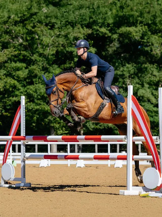 LeMiuex Suede Close Contact Square Navy 2 | Saddles Direct