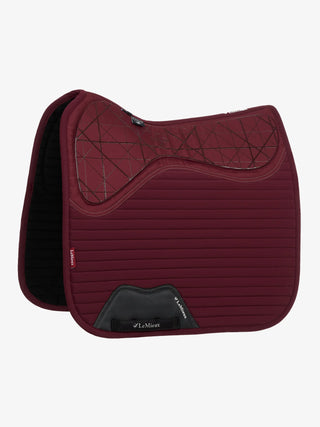 LeMieux Soft Shell Anti Slip Square Saddle Pad Burgundy - Dressage