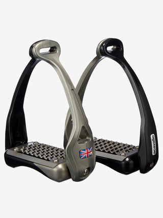 Black/Titanium Opera Stirrups & Leathers Bundle 2 - Saddles Direct