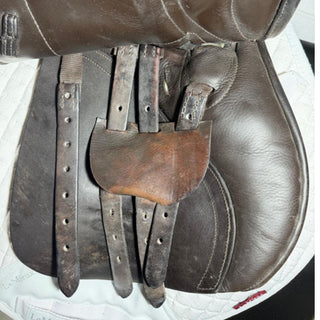 Pony, Cob & Horse Dual Flap Jump Brown 16.5" W 8 | Saddles Direct