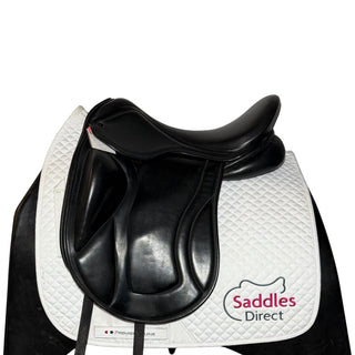 Pony, Cob & Horse Monoflap Dressage Black 17.5" MW 1 | Saddles Direct