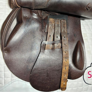 Prestige X Paris Dual Flap Jump Brown 17" MW 7 | Saddles Direct