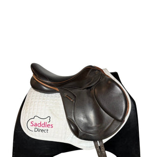 Saddles Direct Monoflap Jump Brown 17" XW 2 | Saddles Direct