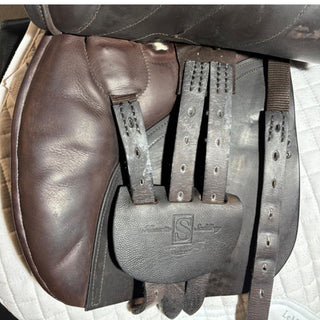 Silhouette Vision Plus Dual Flap Jump Brown 17" W 7 | Saddles Direct