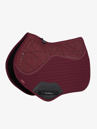 LeMieux Soft Shell Anti Slip Square Saddle Pad Burgundy - Close Contact