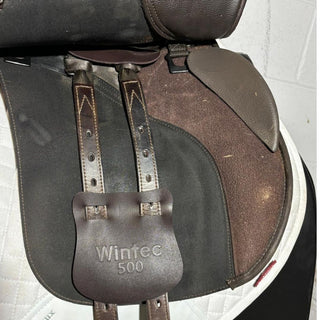 Brown Wintec 500 AP Brown 17" ADJ 6 - Saddles Direct