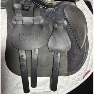 Wintec 500 Wide All Purpose GP Black 17.5" ADJ 6 | Saddles Direct