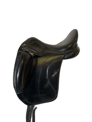 Black Amerigo Cortina Siena Pinerolo Monoflap *long flap* Black 17" MW 1 - Saddles Direct