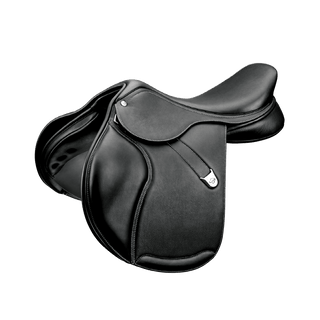 Black Bates Pony Elevation+ Luxe Leather 1 - Saddles Direct