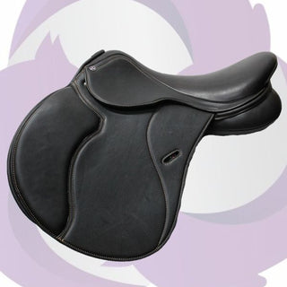 Black Cavaletti Collection Covered Leather Jump 1 - Saddles Direct